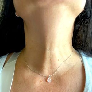 Sterling Silver and Rose Quartz necklace